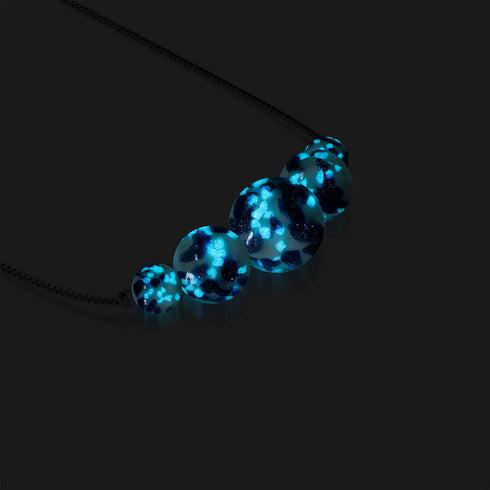 Starlit Waves | Collier avec fermoir infini en verre Firefly en argent sterling 925
